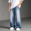 Ropa para Hombre Shanggu: Comercio transfronterizo, exclusivamente para el Sudeste Asiático, jeans rectos casuales de moda de primavera y otoño para hombre con efecto desgastado