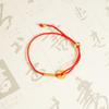 Pulsera de Cuerda Roja Tejida a Mano de Cobre Dorado Arena Vietnamita Color Duradero Sin Decoloración Simple Retro Estilo Nacional Joyería Versátil