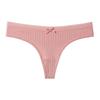 Tanga de algodón puro para mujer, pantalones T, comercio exterior europeo y americano, talla grande, sexy, sin costuras, con lazo, ropa interior deportiva, deseo puro de mujer