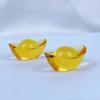 Adornos de lingotes de cristal, cornucopia de lingotes de oro, lingotes pequeños, esmalte de colores, adornos comerciales, pequeños regalos decorativos para inauguración de la casa.