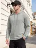 Sitio web independiente ropa de hombre transfronteriza estilo americano cuello henley jacquard texturizado sudadera de media botonadura con parches en las mangas suéter de punto casual