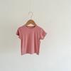 Camiseta Lisa Versátil de Gola Redonda para Meninos e Meninas, Manga Curta Confortável Sem Costura, Verão 2026