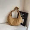 Bolso Casual para Viajes Diarios Mujer 2026 Nuevo Gran Capacidad Simple Elegante Bolso de Hombro Único Moda Coreana Bolso de Axila Plisado