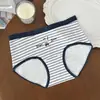8264 # Ropa Interior Miu Estilo Colegio Británico Temática de Oso 10A Entrepierna Antibacteriano Cintura Media Transpirable Talla Grande 100kg Algodón Puro
