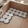 Tapete de Piso Quadrado Liso Cor Sólida Especial para Cozinha Lama de Diatomáceas Antiderrapante Absorvente de Água Secagem Rápida Tapete Decorativo para Porta de Banheiro