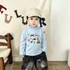 Camiseta de manga larga para niño, nuevo modelo 2026, top de otoño para poner sin botones para bebés y niños pequeños, ropa infantil de alta calidad