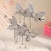 [Sombra de Mariposa Veloz] Estilo Mori lentejuelas de pedrería borla clip lateral malla mariposa estilo princesa temperamento tocado versátil femenino