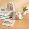 Bolsa de lino con cordón compuesto bolsa con cordón para joyería empaque de regalo bolsa de almacenamiento logo imprimible bolsa de algodón lino venta al por mayor