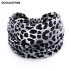 Faixa de Cabeça Esportiva com Estampa de Leopardo Transfronteiriça da Amazon Estilo Europeu e Americano Amarrada Larga Elástica Absorvente de Suor Lenço de Cabeça Venda por Atacado