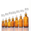 Botella de Vidrio Graduada Personalizada para Aceite Esencial, Botella Marrón a Prueba de Luz para Esencia, Botella Gotero, Botella de Relleno Cosmético de 30ml