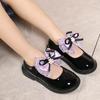 Sapatos Estudantis Femininos Sapatilhas Princesa Primavera e Outono 2026 Novos Versáteis de Solado Macio Sapatos Infantis de Couro Kuromi