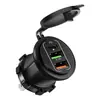 Carro Modificado, Veículo Elétrico, Carregador USB para Motocicleta, Adaptador de Acendedor de Cigarros, Carregador de Carro Digital 120W