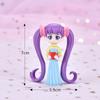 Adornos de belleza de cabello largo DIY para niña, decoración de corazón, adornos creativos para pastel, llavero colgante, regalo de dibujos animados
