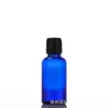 Botella de Vidrio Azul para Aceite Esencial al por Mayor 20ml Botella de Esencia 30ml Botella con Gotero de Punta de Spray Plástica a Prueba de Luz