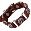 Venta caliente Nuevo brazalete de cuero genuino brazalete de eslabones de piel de vaca joyería popular japonesa y coreana estilo punk brazalete punk