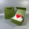 Caja de Regalo del Día de San Valentín Chino con Tapa Magnética abatible, Lápiz Labial, Perfume, Base Cushion, Empaque de Maquillaje Estampado en Oro, Caja de Set de Regalo y Bolsa de Regalo de Mano