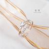 Star flash Diamond simples fresco doce luz luxo empilhado dupla camada anel feminino ins moderno anel de cauda aberto namoradas atacado