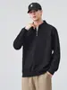 Ropa de Hombre Fengshe / Nuevo 2026 Primavera y Otoño Camisa Polo de Media Cremallera para Hombre Manga Larga Cuello Campana Superior Sudadera Gruesa