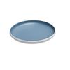 Plato para Bistec Occidental de Melamina Transfronterizo, Vajilla de Estilo Minimalista Nórdico, Plato Azul y Blanco Extra Grueso, Bol Grande, Extra Grueso y Duradero