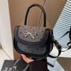 Bolso Estilo Coreano para Niña con Lazo Bolso Baguette para Debajo del Brazo 2026 Modelo Nuevo Bolso de Hombro Cruzado de Moda Casual de Alta Calidad para Mujer