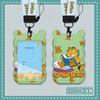 Tarjeta de acceso de autobús/metro creativa personalizada de Garfield de dibujos animados, con cordón largo tipo halter, tarjeta de estudiante de jardín de infancia