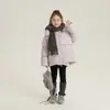 Chamarra Acolchada Aimobeibei Estilo Coreano 90% Pluma de Pato Blanco para Niños y Niñas, Abrigo Cálido con Capucha para Invierno 2025, Moderno