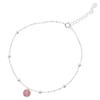 Pulsera de Plata de Ley S925 con Cuentas de Piedra Lunar Fresa y Polvo de Frijol para Niña Estilo Mori Dulce Fresco para Mujer