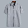Camisa Nueva de Verano para Hombre de Mediana Edad y Anciano Camisa de Manga Corta para Abuelo Estilo Chino Ropa Fina Suelta para Ancianos