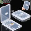 Caja de plástico para tarjetas 2SD, tarjetas XD, caja de accesorios con conector de botón de función para teléfono móvil al por mayor, tarjeta CF, tarjeta TF, caja blanca pequeña