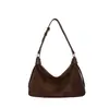 Bolsa de Axila de Couro Fosco Vintage para Mulheres 2026 Nova Tendência de Moda Versátil Bolsa de Ombro Transversal com Acessórios de Alto Padrão