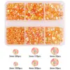 Nuevo producto transfronterizo: Set de pedrería de resina de 6/7 rejillas para fundas de teléfono DIY y decoraciones de uñas, con pedrería tipo gel de base plana