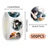 500 Adesivos/Rolo Demon Slayer: Rolos de Adesivos Kimetsu No Yaiba Tokito Muichiro para Diários, Fita Decorativa para Carros Transfronteiriça Atacado