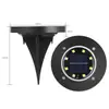 Luz Subterránea Solar de Acero Inoxidable de 8 LED para Exterior Nueva Luz de Césped de Suelo Enchufable Luz de Jardín de Patio