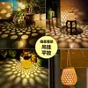 Lámpara solar exterior transfronteriza lámpara de linterna de bambú para colgar en árbol paisajismo de patio jardín lámpara de ambiente para balcón lámpara portátil
