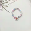 Nuevo Pulsera de Cristal con Cuentas de Dibujos Animados, Linda, de Aleación, Colorida para Estudiantes, Pulsera de Vidrio al por Mayor