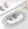 Alfombra de baño sencilla de estilo nórdico Ins, absorbente de agua, lavable a máquina, antideslizante, para el hogar