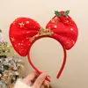 Chifres de Rena de Natal Transfronteiriços Decoração de Árvore Pequena Presilha de Cabelo de Natal Pelúcia Fofa Adereço de Cabeça para Festa de Feriado Acessórios de Cabelo para Meninas
