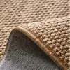 Tapete estilo japonês imitação de sisal é resistente à sujeira e fácil de manter, adequado para salas de estar, tapete antiderrapante de laço de abacaxi, tapete de piso de cobertura total de grande área
