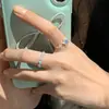 Anel Estrela Azul de Alta Qualidade para Mulheres, Luxo Acessível, Romântico Elegante Francês, Anel Aberto Versátil, Tendência de Anel para Dedo Indicador de Nicho
