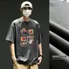 Camiseta de Verano Nuevo Estilo 100% Algodón Puro para Hombre de Manga Corta de Alta Gama Moderna y Guapa Juvenil Holgada Estilo Americano para Hombre