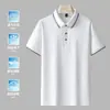 Camisa Polo de Manga Curta para Homens, Novo Estilo de Verão, Camiseta Fresca, Respirável e Confortável de Manga Meia para Jovens, Fashion e Versátil, até 8XL