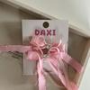 Pinza para el cabello de lazo a cuadros rosa para niña, dulce, linda, par de clips, combina con todo, flequillo, par de accesorios para el cabello, nuevo estilo
