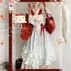Diseño Original de Huajian Ci: Vestido de Capa Lolita Estilo Ecléctico Han-Yang Estilo Ming Cuello Cruzado Mangas Pipa Bordado Superpuesto Bordado y Teñido