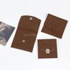 Bolsa de Microfibra de Alta Qualidade Personalizada para Colar e Joias, Conjunto de Bolsa Decorativa Moderna e Versátil, Brincos, Anel, Bolsa de Joias com Botão de Pressão