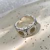 Anillo de Margarita Personalizado para Mujer, Moda Retro, Diseño Resistente, Anillo Abierto de Malla Geométrica, Anillo para Dedo Índice Hip-Hop