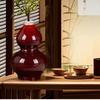 Jarrón de cártamo de Jingdezhen, de cerámica, de tamaño pequeño, de estilo chino, para el hogar, la sala de estar, con estantes antiguos, adornos decorativos para arreglos florales de escritorio.