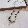 Nuevo Collar de Cuentas de Grano de Café Estilo Chino para Mujer Diseño de Nicho de Alta Gama Colgante de Lazo Cadena para Suéter Accesorios de Otoño e Invierno