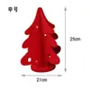 Árvore de Natal Tecido Não Tecido Verde e Vermelho Não Tecido Ornamento Tridimensional para Mesa Decoração de Tecido de Feltro Ornamento de Árvore de Natal