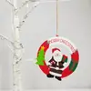 Colgante Navideño Hueco de Madera Transfronterizo Creativo para Decoración de Árbol de Navidad para el Hogar Placa Decorativa de Madera Colgante Navideño