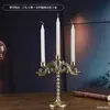 Adorno de Candelabro Retro de Hierro Forjado Europeo Sala de Estar Comedor Decoración de Atmósfera para Cena a la Luz de Velas Decoraciones Creativas para el Hogar
